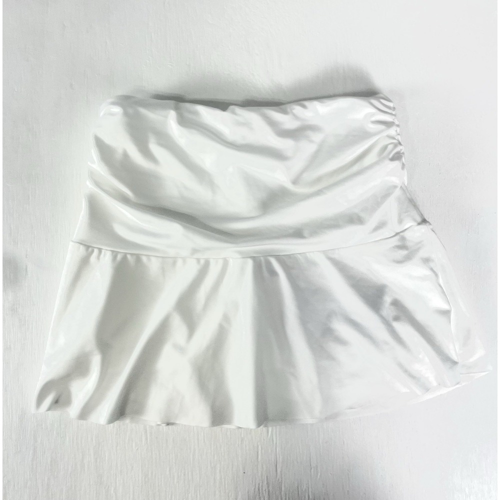 New SHEIN Athletic Skirt Skort Short White Women's Size M Hotty Walk Yoga Tennis